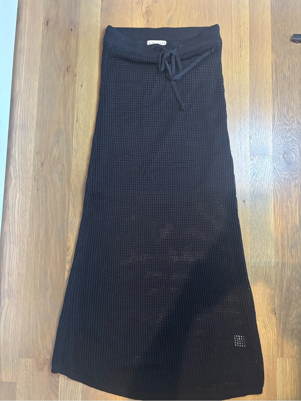 Miou Muse Women’s Black Knit Maxi Skirt